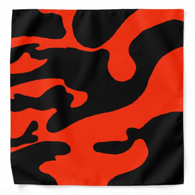 Scarlet Black Camouflage California Bandana (Front)
