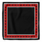 Scarlet Black Paisley Texas Bandana