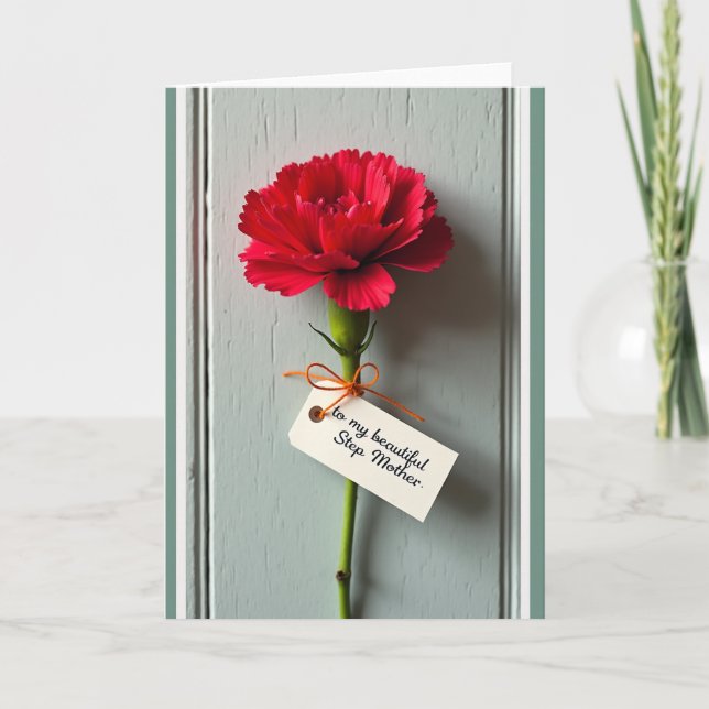 Scarlet Bloom Step Mothers Day Card (Front)