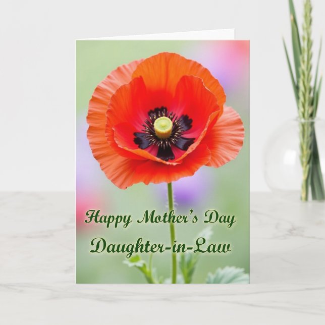 Scarlet Bloom Sweet Mothers Day Card (Front)