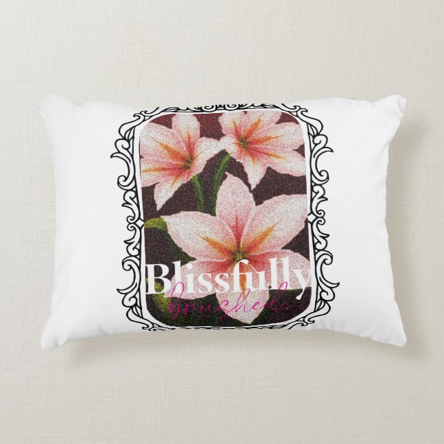 Scarlet Blossom Accent Pillow (Front)