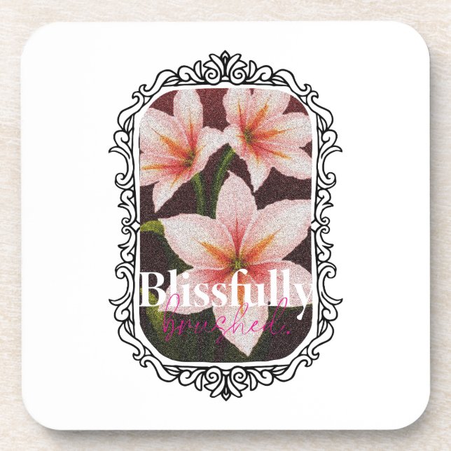 Scarlet Blossom Beverage Coaster (Front)