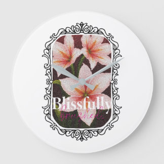Scarlet Blossom Large Clock