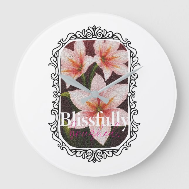 Scarlet Blossom Large Clock (Front)