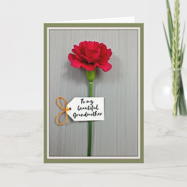 Scarlet Blossom Message Card (Front)