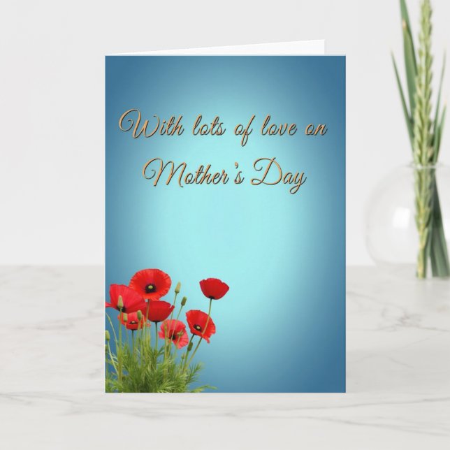 Scarlet Blossoms Day Card (Front)