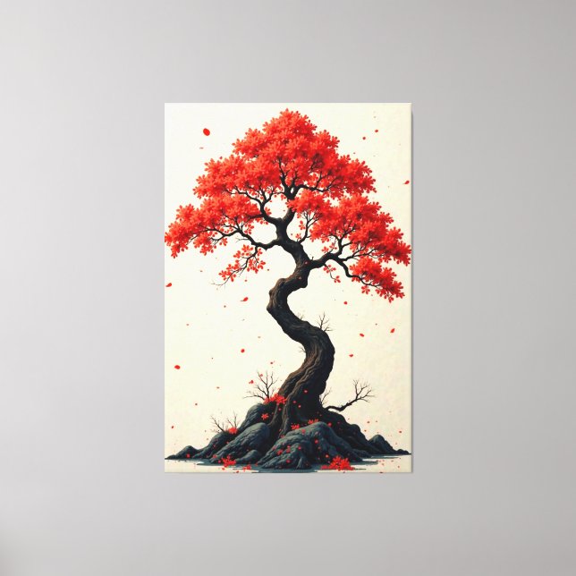 Scarlet Breeze Canvas Print (Front)