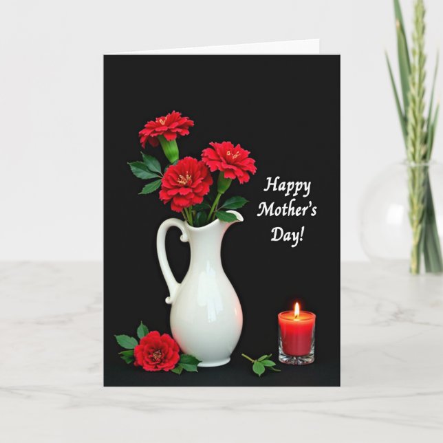 Scarlet Candle Mothers Day Card (Front)