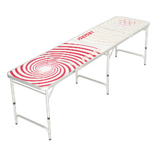 Scarlet/Cream spiral winner and loser Beer Pong Table