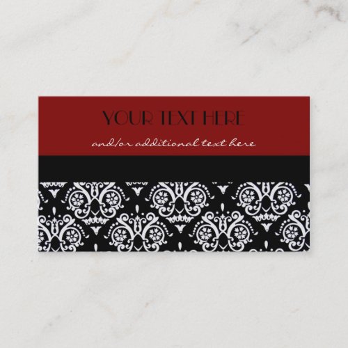 Scarlet Damask Business Cards