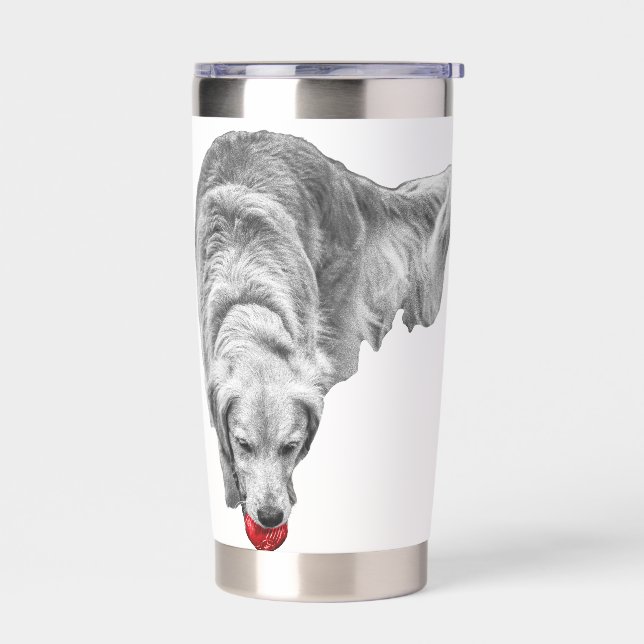 Scarlet Ember Gaze Insulated Tumbler (Left)