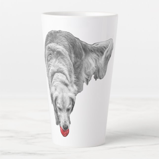 Scarlet Ember Gaze Latte Mug (Front)