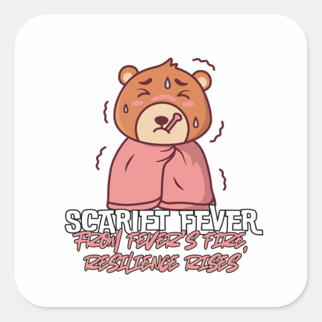 Scarlet Fever – From Fever’s Fire, Resilience Rise Square Sticker (Front)
