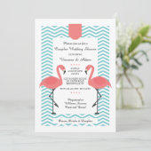 Scarlet Flamingos Invitation (Standing Front)