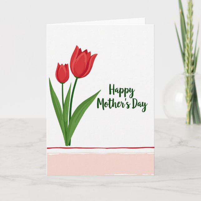 Scarlet Floral Family Card (Front)