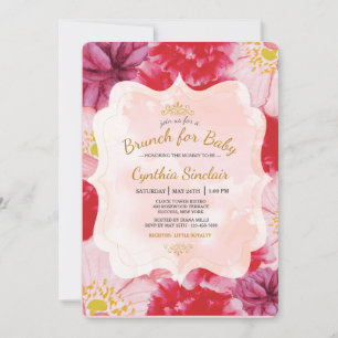 Scarlet Floral Invitation