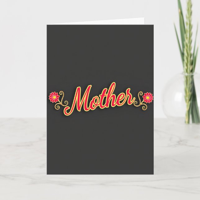 Scarlet Floral Mother Card (Front)