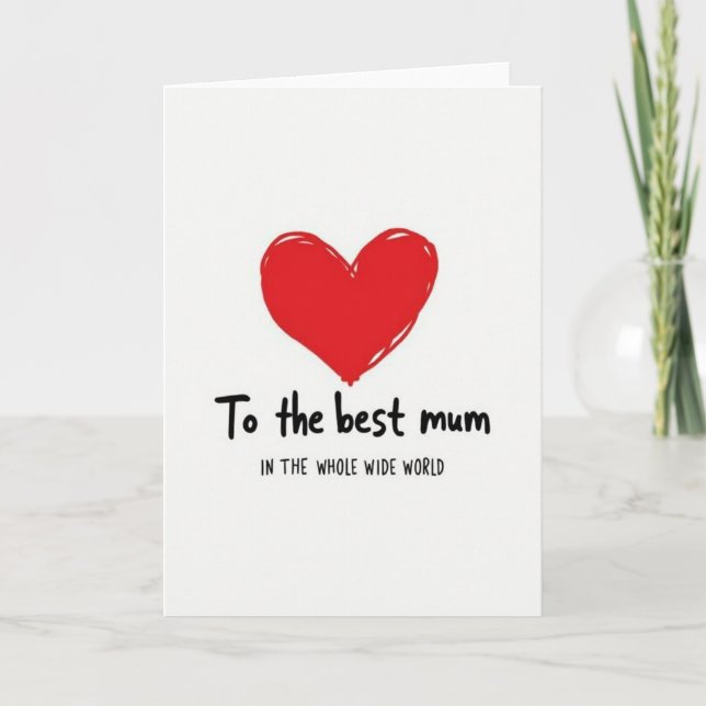 Scarlet Heart Best Mum Card (Front)