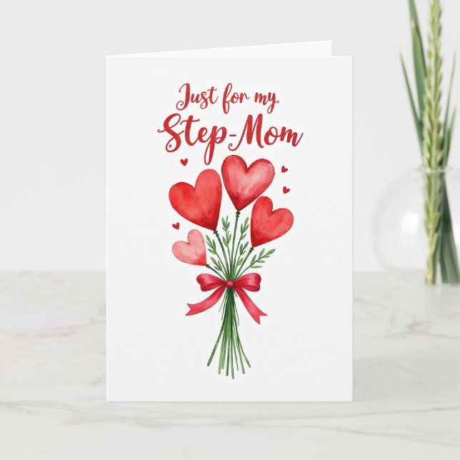 Scarlet Hearts Mothers Day Card (Front)