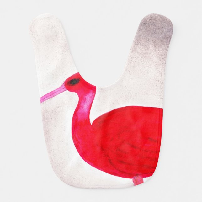 Scarlet Ibis Baby Bib (Front)