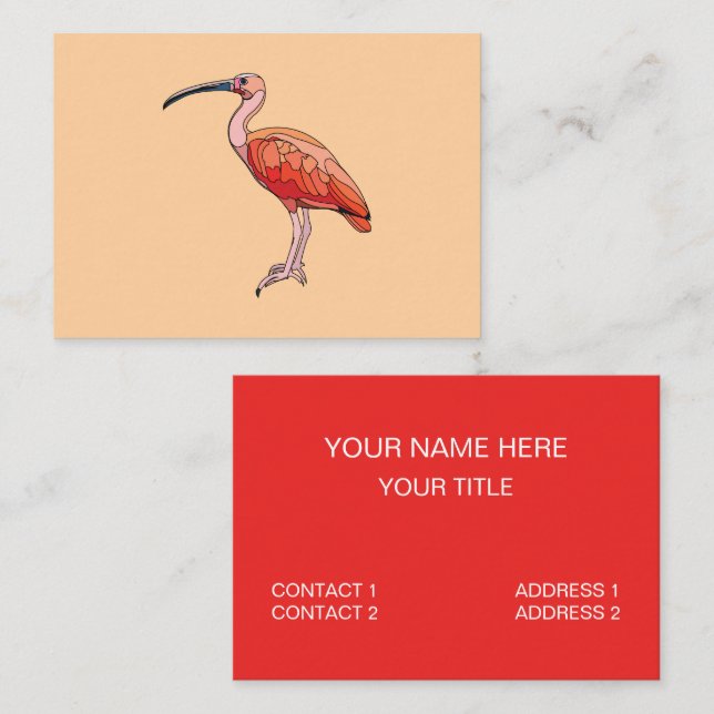 Scarlet Ibis Bird Business Card (Front/Back)
