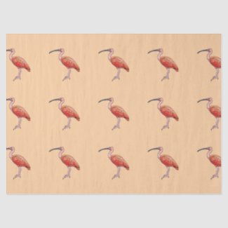 Scarlet Ibis Bird Happy Birthday Tissue Paper