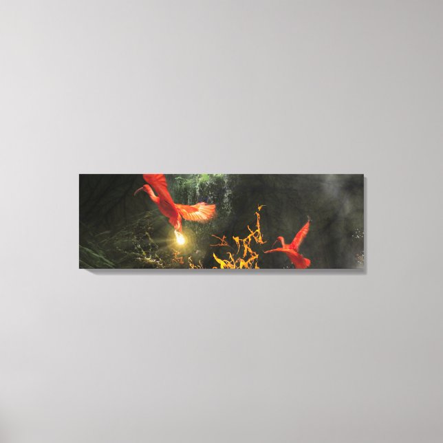 Scarlet Ibis Birds STEALING THE LIGHT Canvas Print (Front)