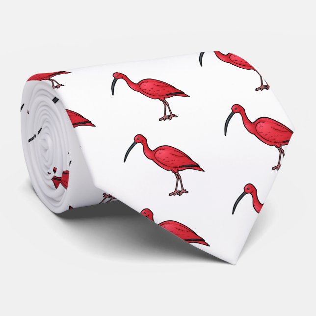 Scarlet Ibis Neck Tie (Rolled)