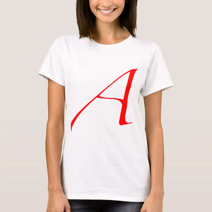 Scarlet letter A (for Atheist) T-Shirt | Zazzle