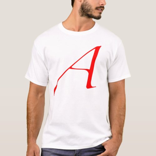 Scarlet letter A for Atheist T_Shirt