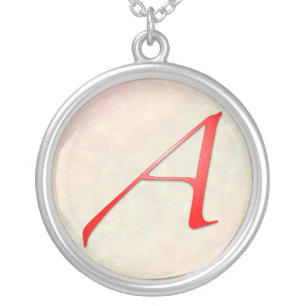 Scarlet Letter "A" Sterling Silver Necklace