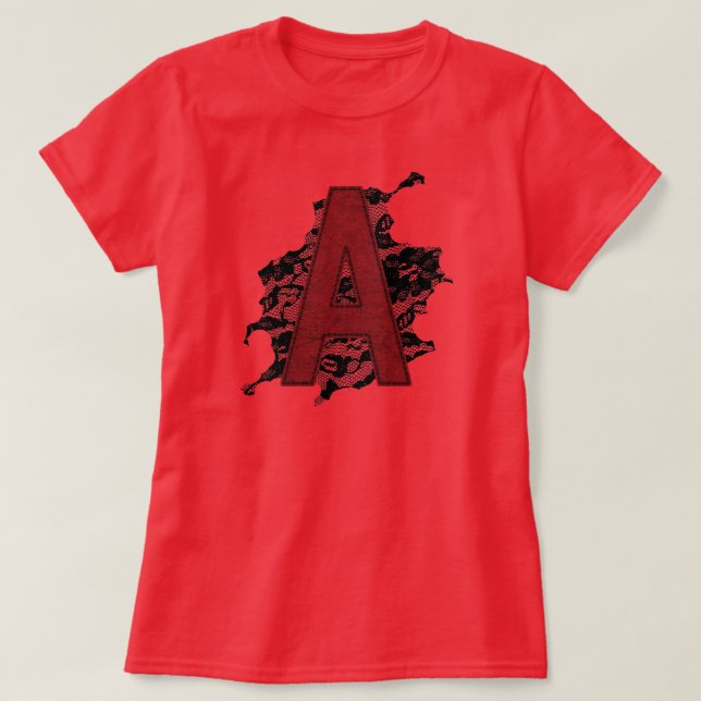 Scarlet Letter A T-Shirt (Design Front)