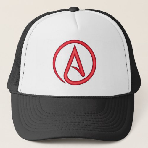 Scarlet Letter Atheist Symbol Trucker Hat
