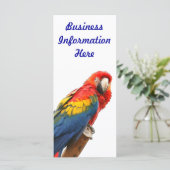Scarlet Macaw 2012 Calendar Bookmark Rack Card (Standing Front)