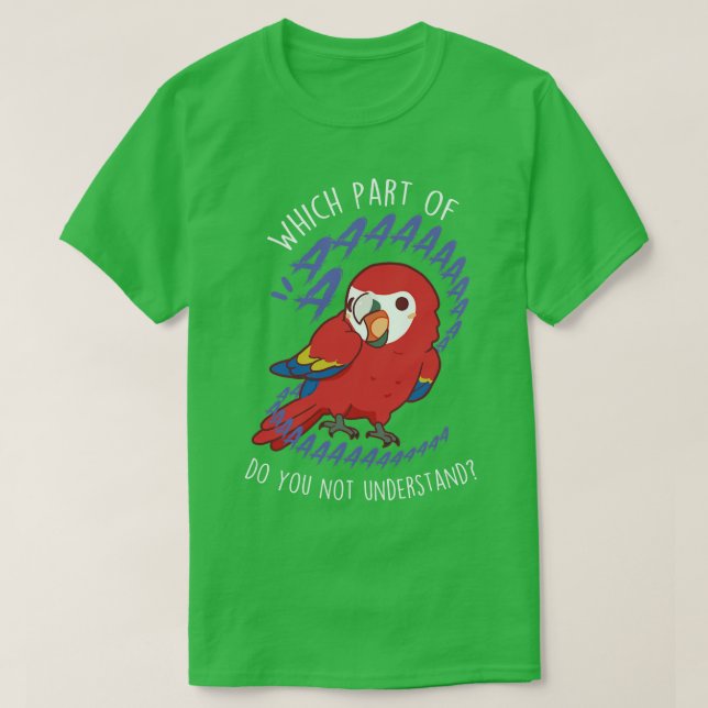 Scarlet Macaw Aaaa T-Shirt (Design Front)