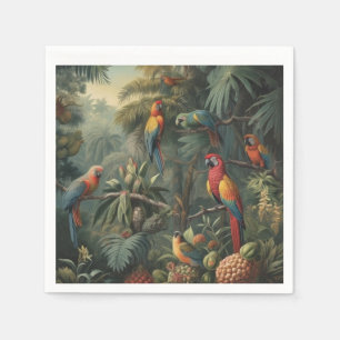 Scarlet Macaw Abundance and Pineapple Grove Napkins