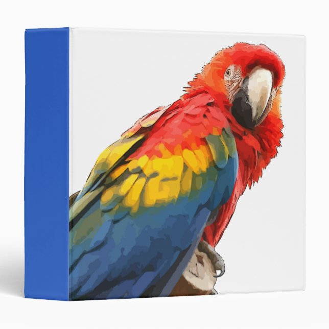 Scarlet Macaw Avery Binder (Front/Spine)