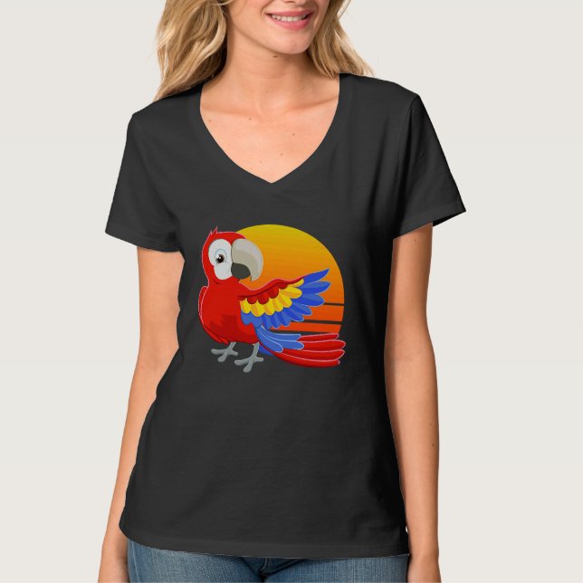 Scarlet Macaw Baby Bird Costume Men Women Kids T-Shirt (Front)