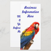 Scarlet Macaw Bookmark Rack Card (Front/Back)