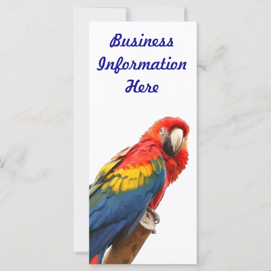 Scarlet Macaw Bookmark Rack Card (Front)