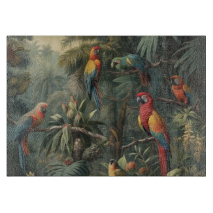Scarlet Macaw Canopy and Pineapple Harvest Cutting Board