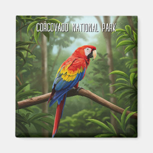 Scarlet Macaw in Corcovado National Park Travel Magnet