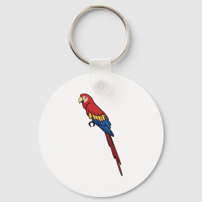 Scarlet Macaw Keychain (Front)