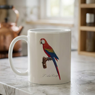 Scarlet Macaw or Red-Breasted Macaw, Ara macao Coffee Mug