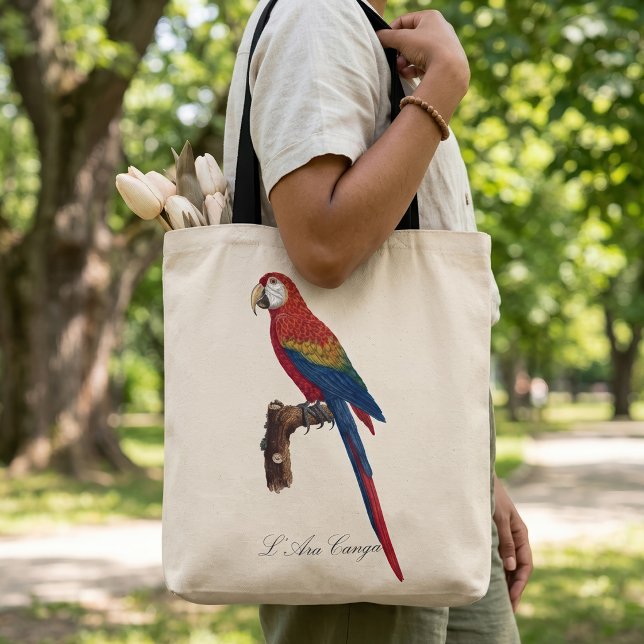 Scarlet Macaw or Red-Breasted Macaw, Ara macao Tote Bag (Scarlet Macaw or Red-Breasted Macaw, Ara macao. Tote Bag)