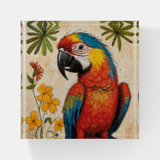 Scarlet Macaw Paperweight