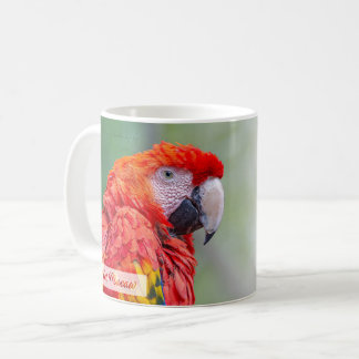 Scarlet Macaw Psalm 91:4 KJV Coffee Mug