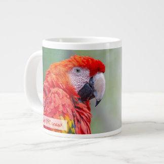Scarlet Macaw Psalm 91:4 KJV Giant Coffee Mug