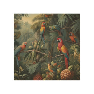 Scarlet Macaw Sanctuary and Pineapple Grove Wood Wall Art