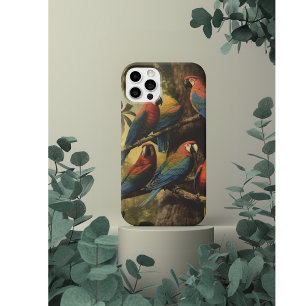 Scarlet Macaw Shrubbery High-Contrast Jungle  iPhone 11 Pro Case